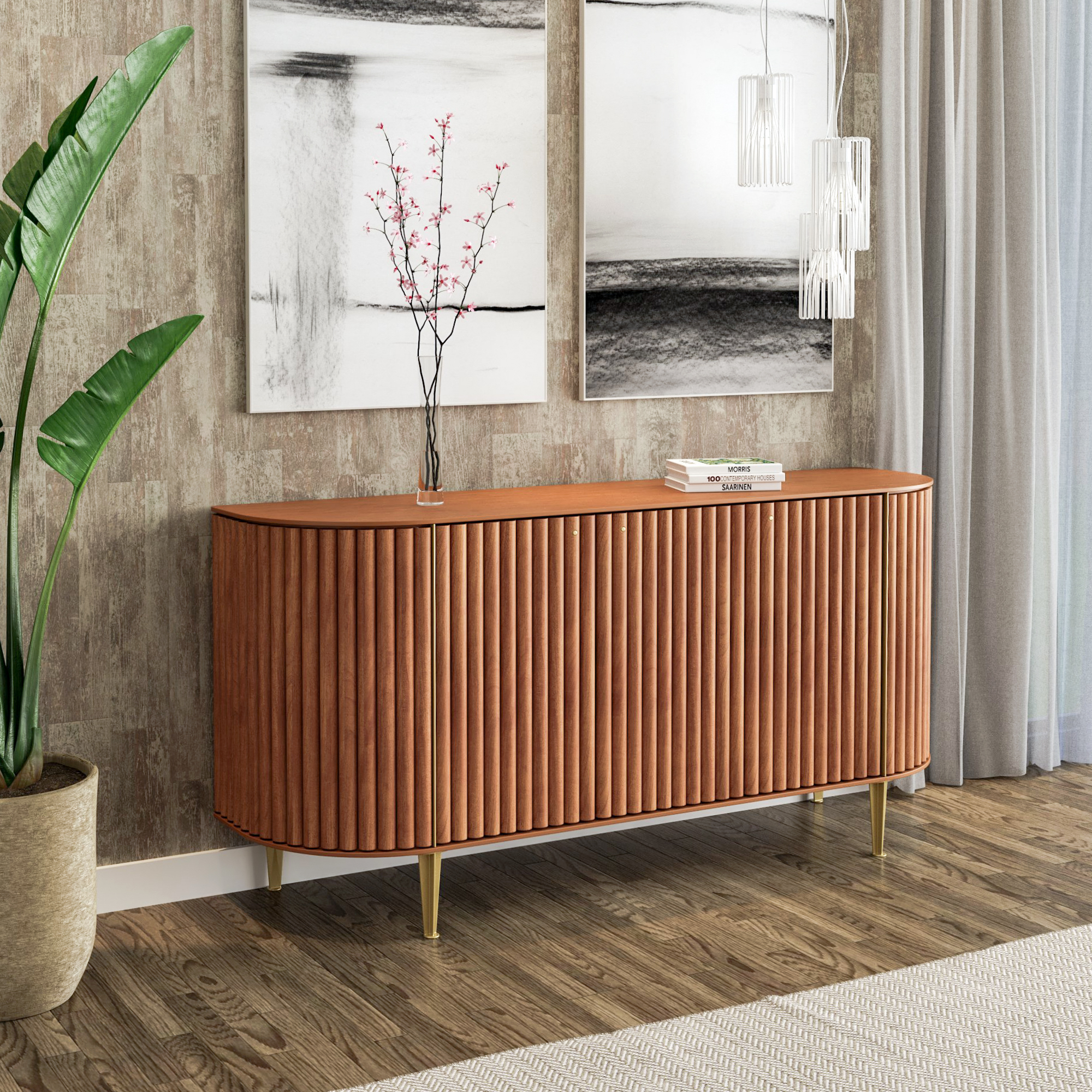 Buffet Radiato Champagne com Dourado